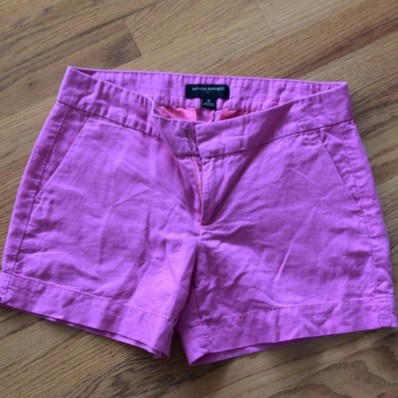 Banana Republic Pink Lightweight Shorts Size 0 - Picture 1 of 2